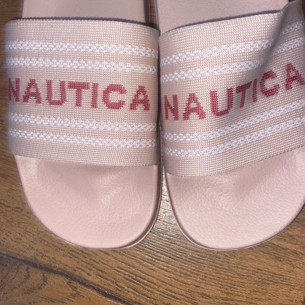 Nautica Pink Slide Sandals Like New Size 8